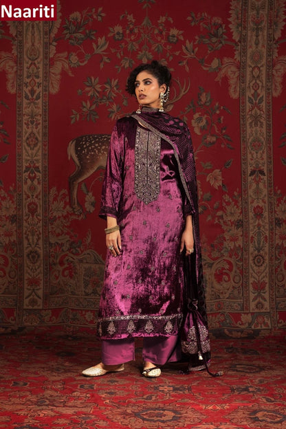Aron Naariti Velvet Suits Wholesale Price