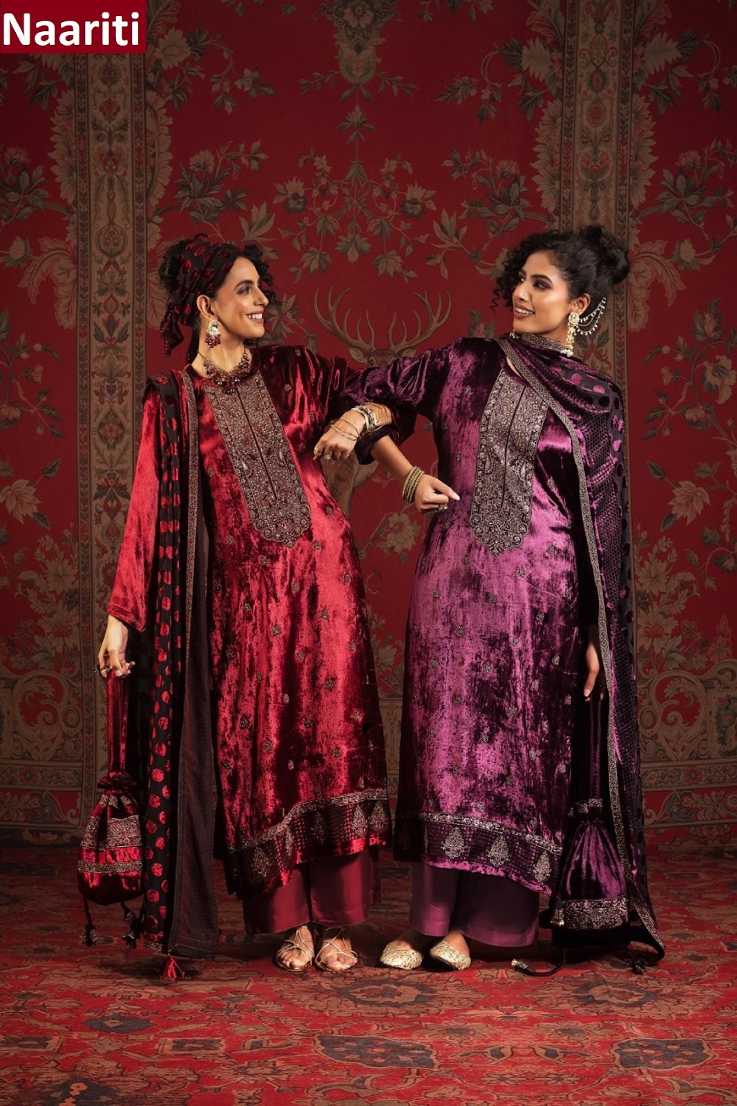 Aron Naariti Velvet Suits Wholesale Price