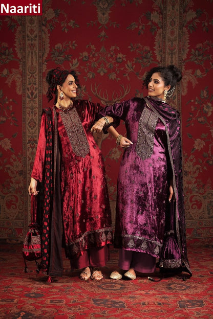 Aron Naariti Velvet Suits Wholesale Price