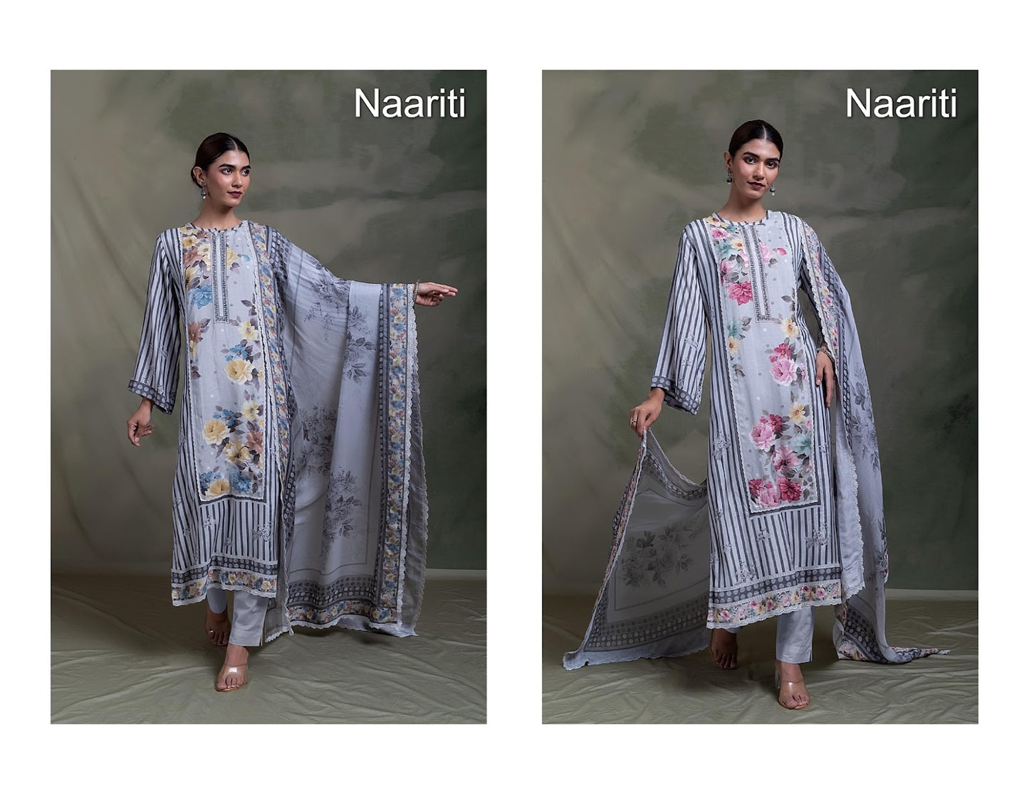 Aroob Naariti Pure Muslin Pant Style Suits Wholesaler Gujarat