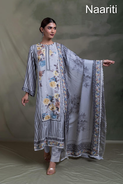 Aroob Naariti Pure Muslin Pant Style Suits Wholesaler Gujarat