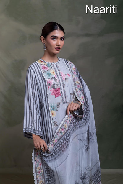 Aroob Naariti Pure Muslin Pant Style Suits Wholesaler Gujarat