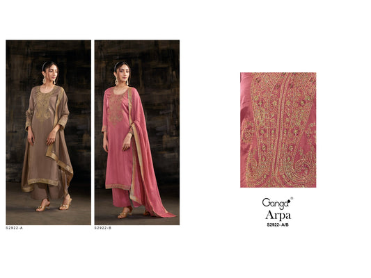 Arpa S2922 Ganga Pure Bemberg Plazzo Style Suits Supplier Gujarat