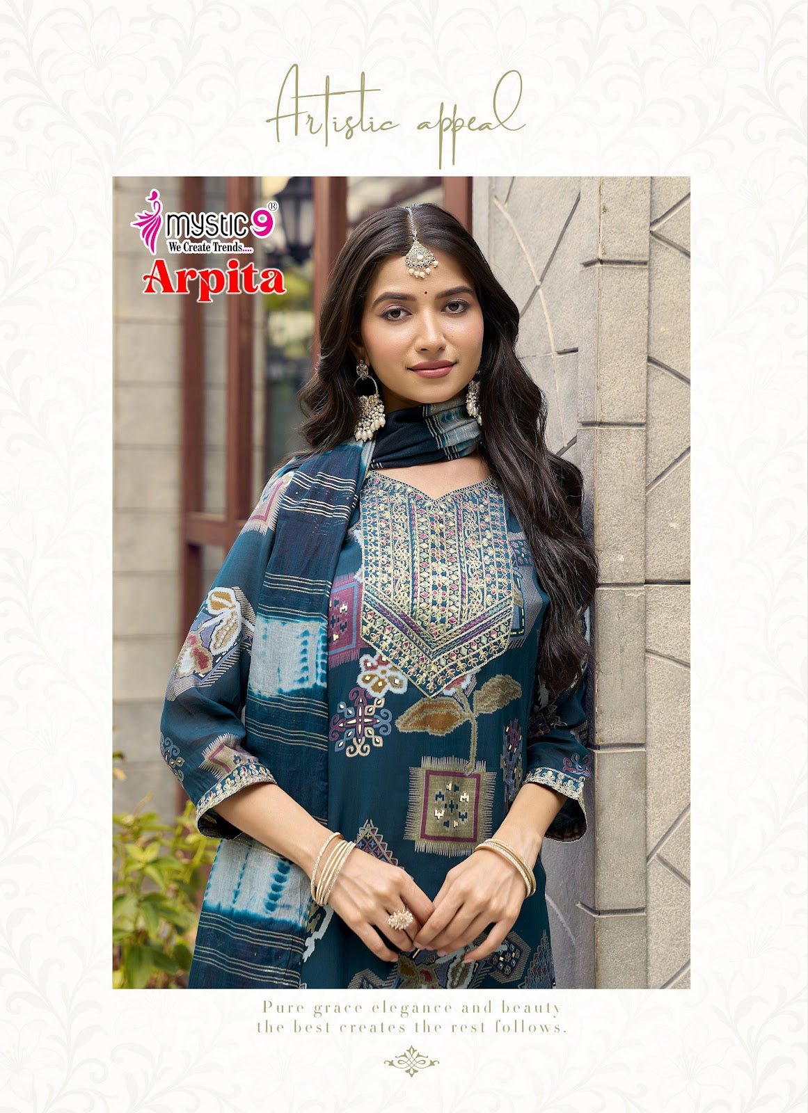 Arpita Vol 1 Mystic 9 Mul Chanderi Readymade Pant Style Suits Wholesale Price