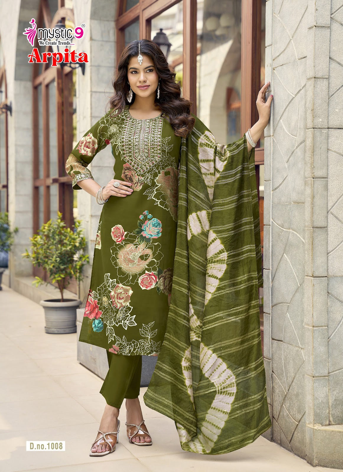 Arpita Vol 1 Mystic 9 Mul Chanderi Readymade Pant Style Suits Wholesale Price
