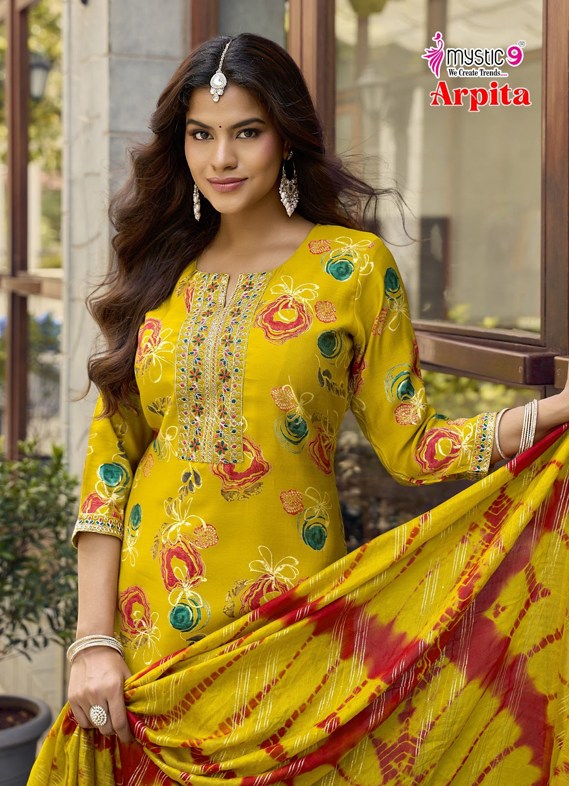 Arpita Vol 1 Mystic 9 Mul Chanderi Readymade Pant Style Suits Wholesale Price