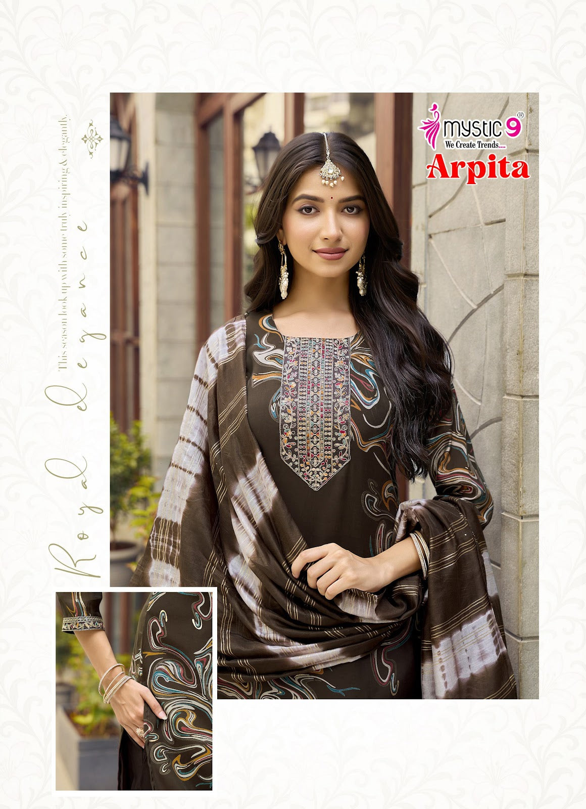 Arpita Vol 1 Mystic 9 Mul Chanderi Readymade Pant Style Suits Wholesale Price