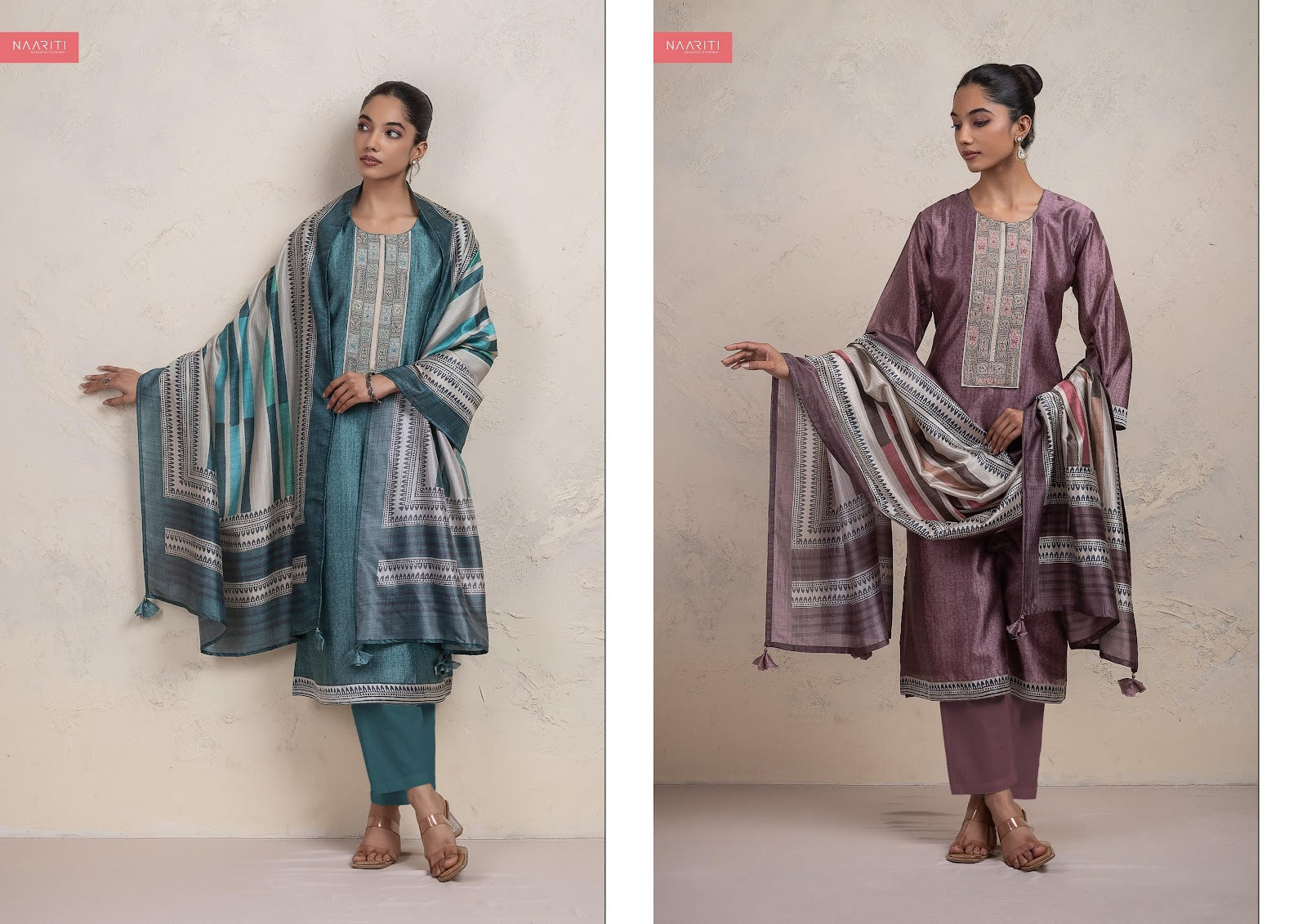 Arqeet Naariti Silk Pant Style Suits Wholesale Price
