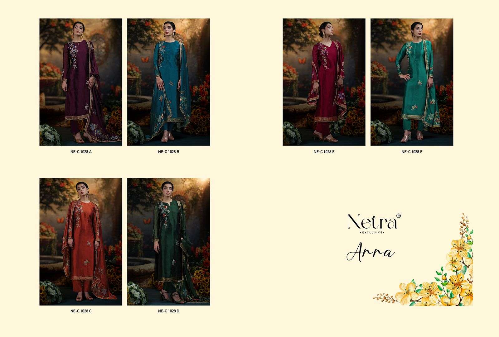 Arra Netra Premium Viscose Pant Style Suits Supplier India