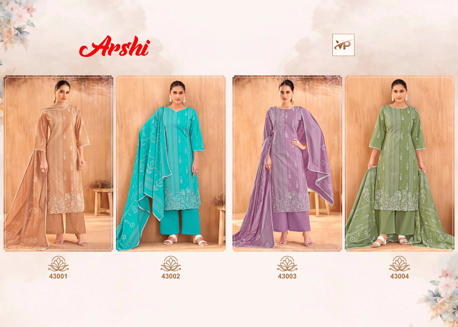 Arshi Vp Lawn Cotton Pant Style Suits