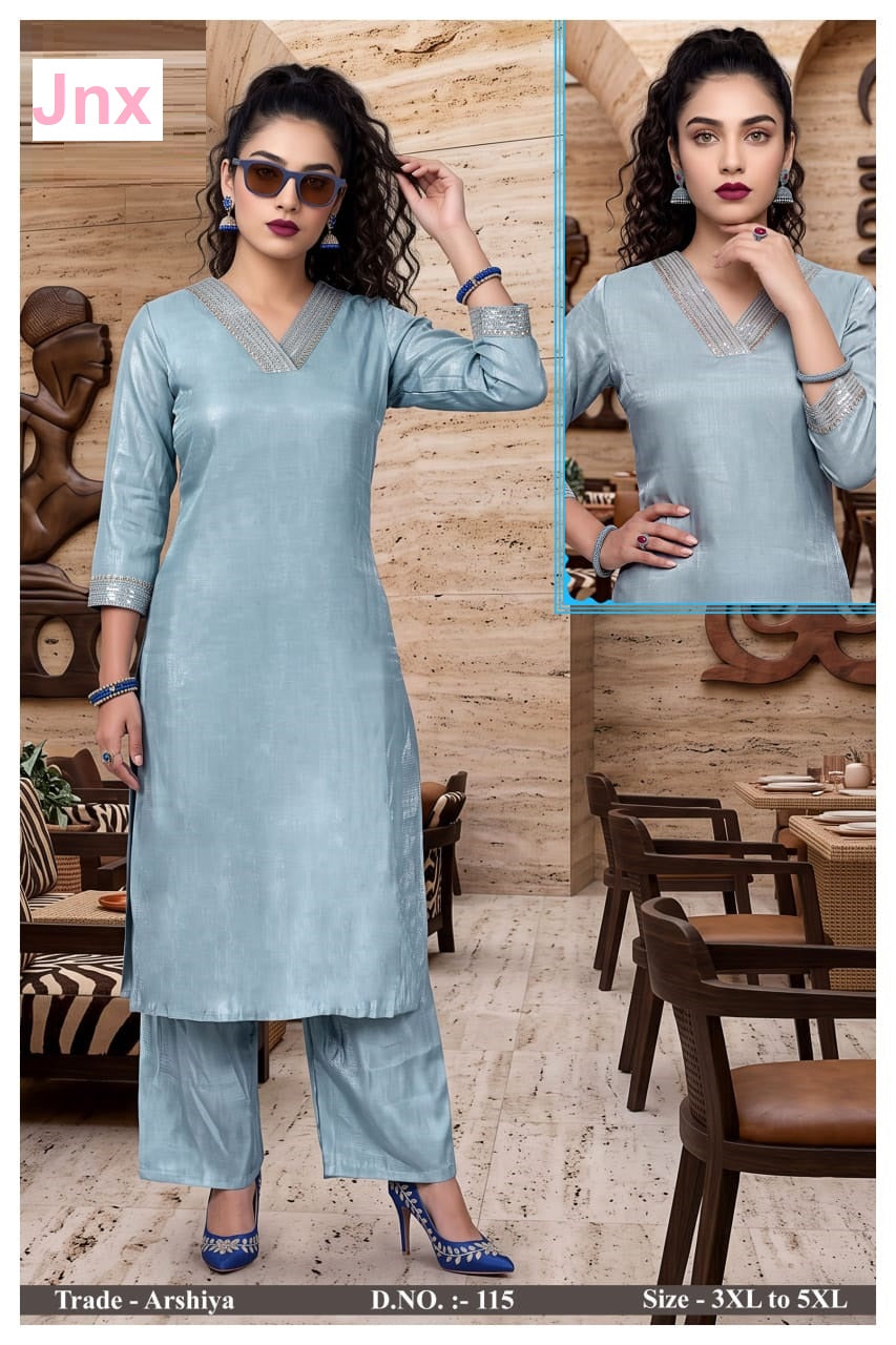 Arshiya Plus Size Jnx Kurti Pant Set Exporter Ahmedabad