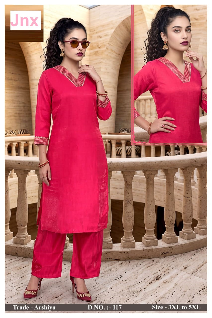 Arshiya Plus Size Jnx Kurti Pant Set Exporter Ahmedabad