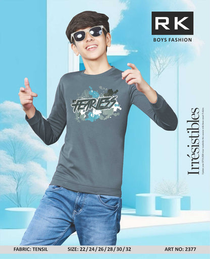 Art 2377 Rk Tencil Lycra Boys Tshirt Wholesaler India