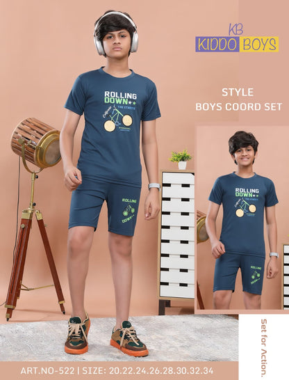 Art 522 Kiddo Tencil Lycra Boys Shorts Set Wholesale Price