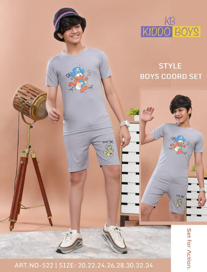 Art 522 Kiddo Tencil Lycra Boys Shorts Set Wholesale Price