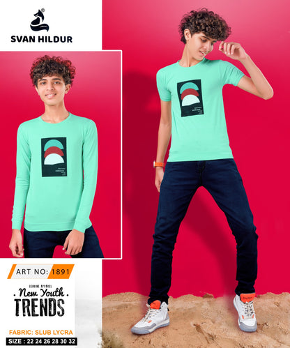 Art No 1891 Svan Hildur Slub Lycra Boys Tshirt Wholesale Rate