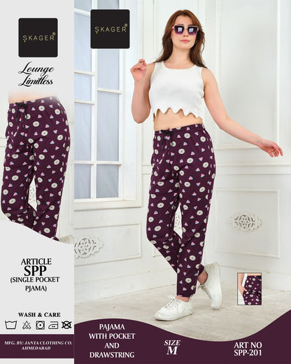 Art No 204 Skager Cotton Women Night Lower Exporter India