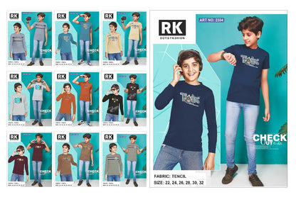 Art No 2304 Rk Tencil Boys Tshirt Supplier Ahmedabad
