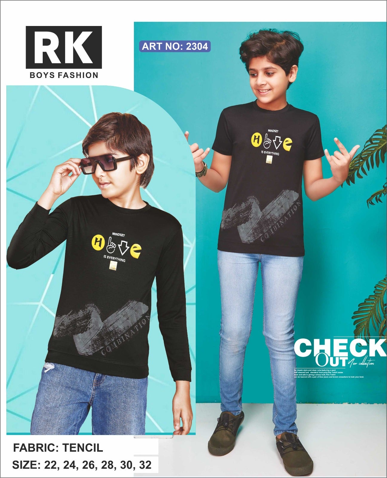 Art No 2304 Rk Tencil Boys Tshirt Supplier Ahmedabad