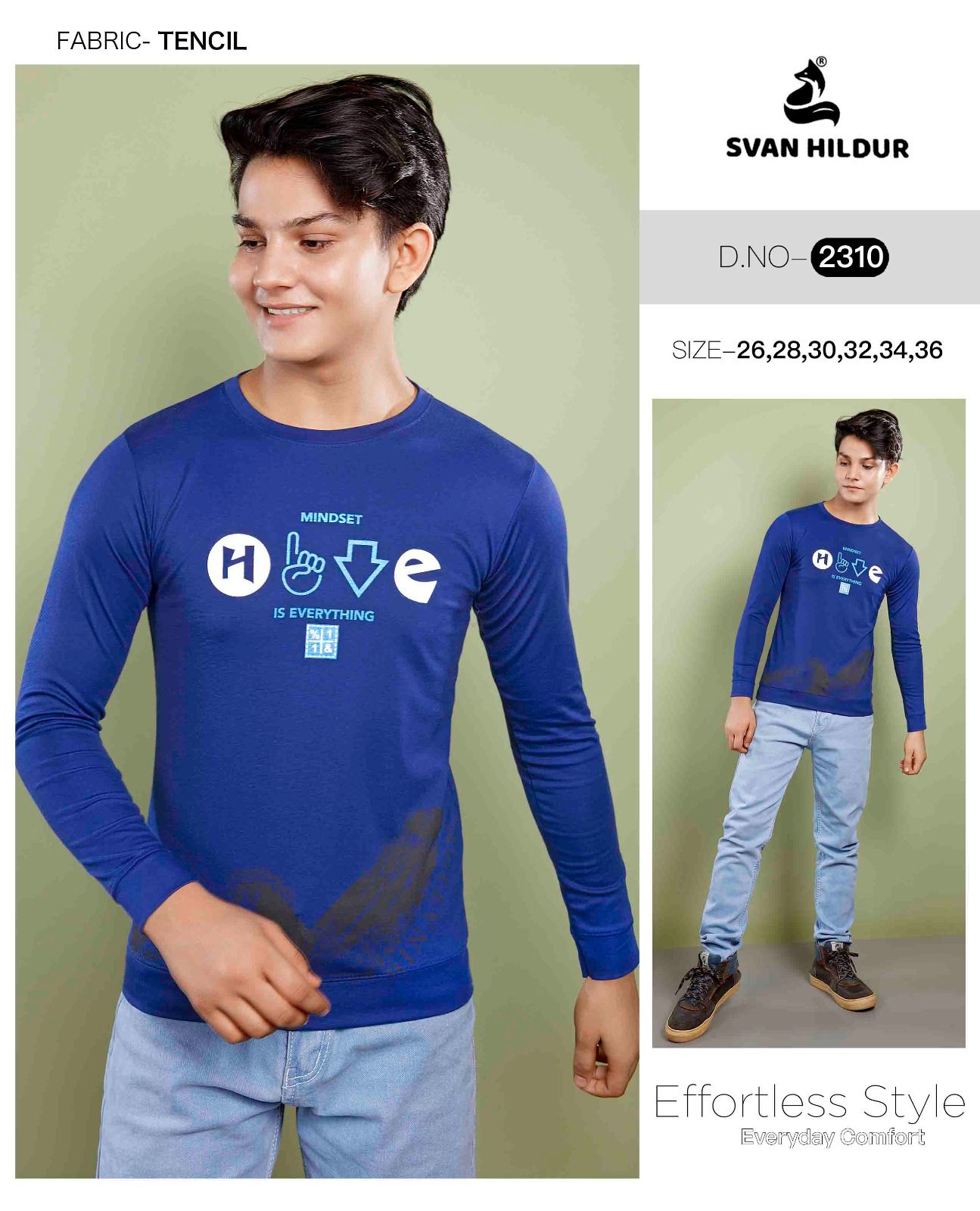 Art No 2310 Svan Hildur Tencil Lycra Boys Tshirt Wholesaler India