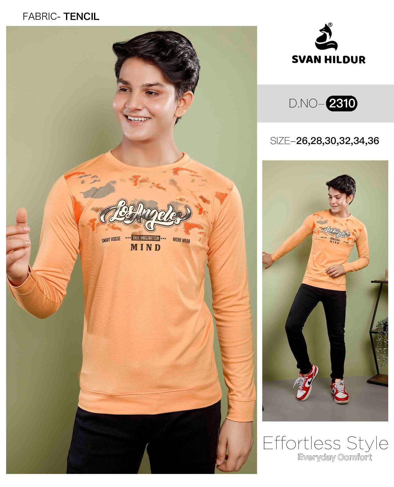 Art No 2310 Svan Hildur Tencil Lycra Boys Tshirt Wholesaler India