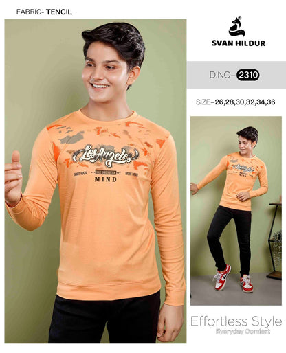 Art No 2310 Svan Hildur Tencil Lycra Boys Tshirt Wholesaler India