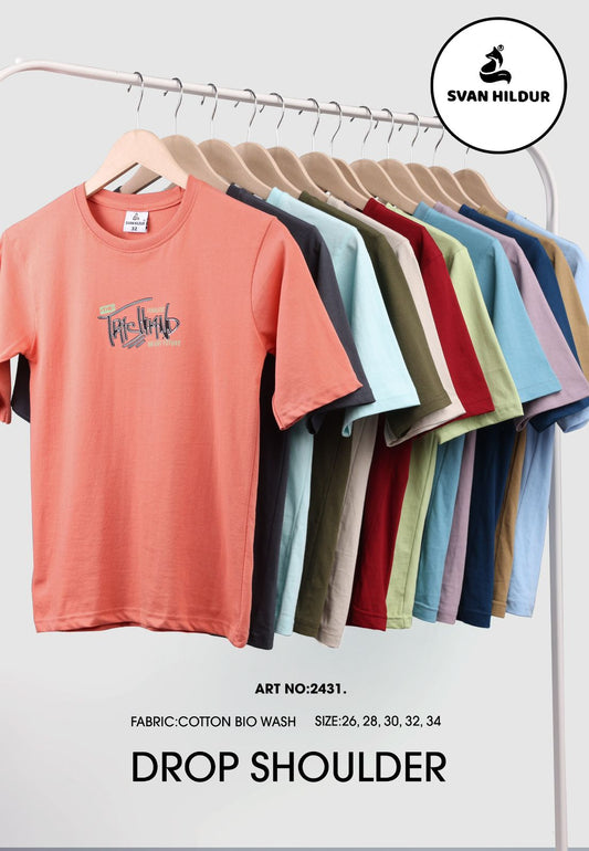 Art No 2431 Svan Hildur Cotton Biowashed Boys Tshirt Wholesaler India