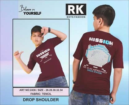 Art No 2436 Rk Tencil Lycra Boys Tshirt Wholesaler Ahmedabad