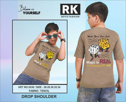 Art No 2436 Rk Tencil Lycra Boys Tshirt Wholesaler Ahmedabad