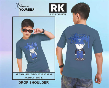 Art No 2436 Rk Tencil Lycra Boys Tshirt Wholesaler Ahmedabad