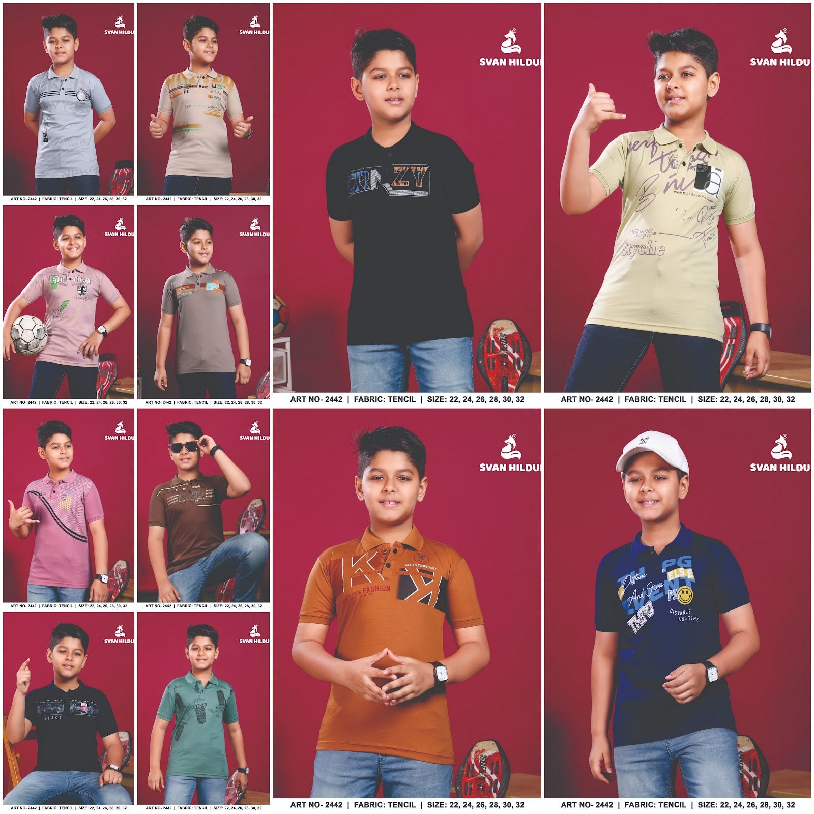 Art No 2442 Svan Hildur Tencil Lycra Boys Tshirt Manufacturer Ahmedabad