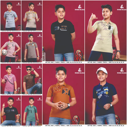 Art No 2442 Svan Hildur Tencil Lycra Boys Tshirt Manufacturer Ahmedabad