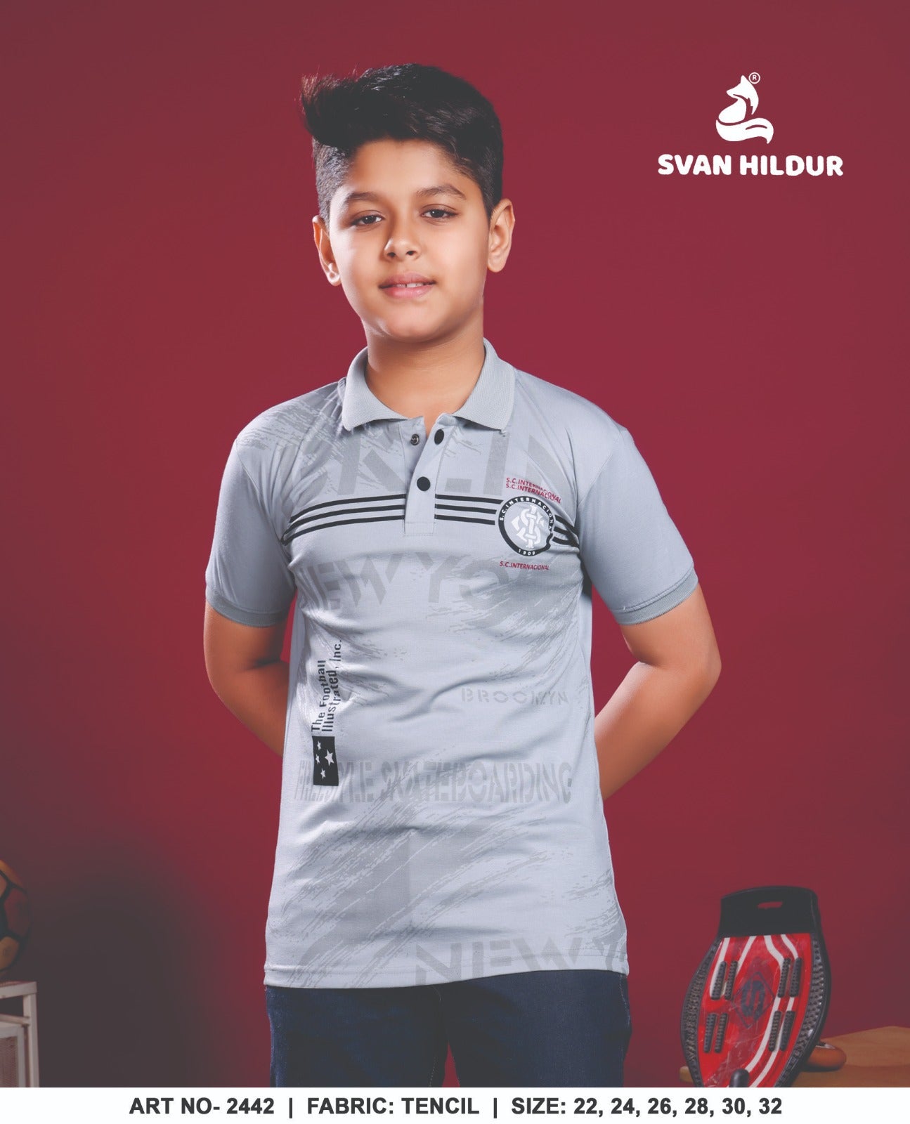 Art No 2442 Svan Hildur Tencil Lycra Boys Tshirt Manufacturer Ahmedabad