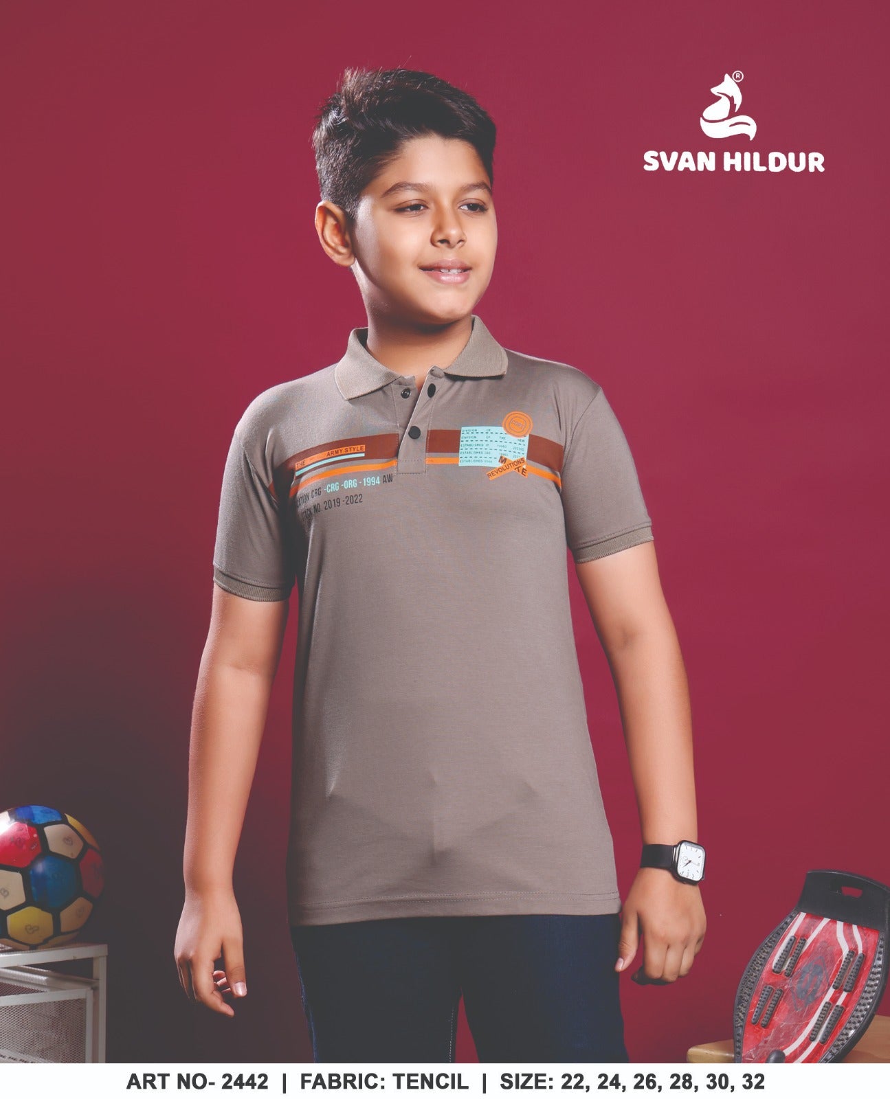 Art No 2442 Svan Hildur Tencil Lycra Boys Tshirt Manufacturer Ahmedabad