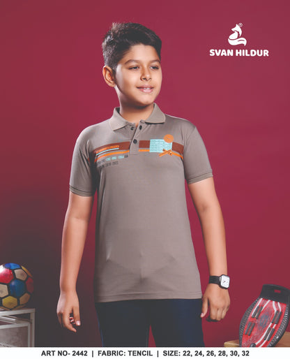 Art No 2442 Svan Hildur Tencil Lycra Boys Tshirt Manufacturer Ahmedabad
