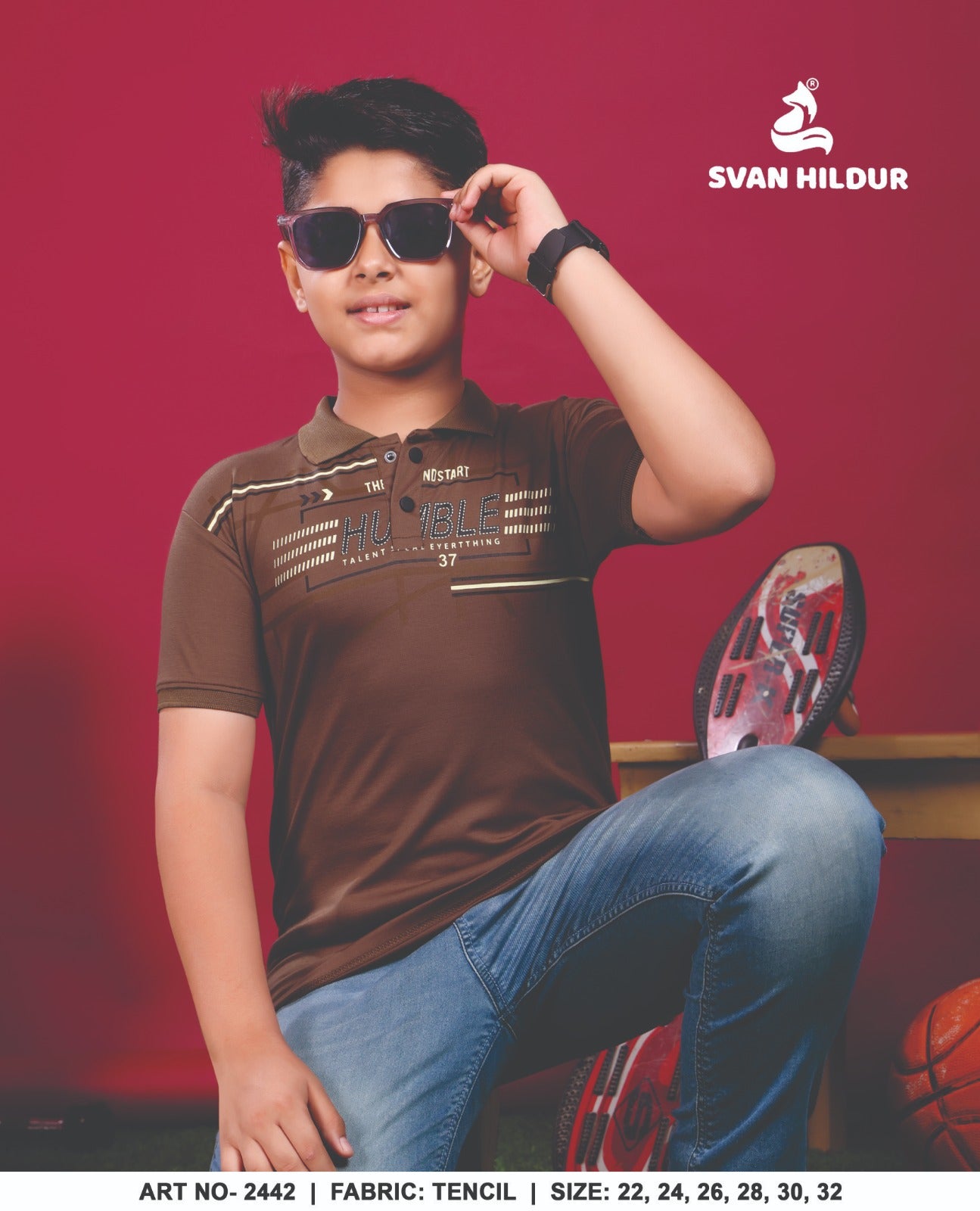 Art No 2442 Svan Hildur Tencil Lycra Boys Tshirt Manufacturer Ahmedabad
