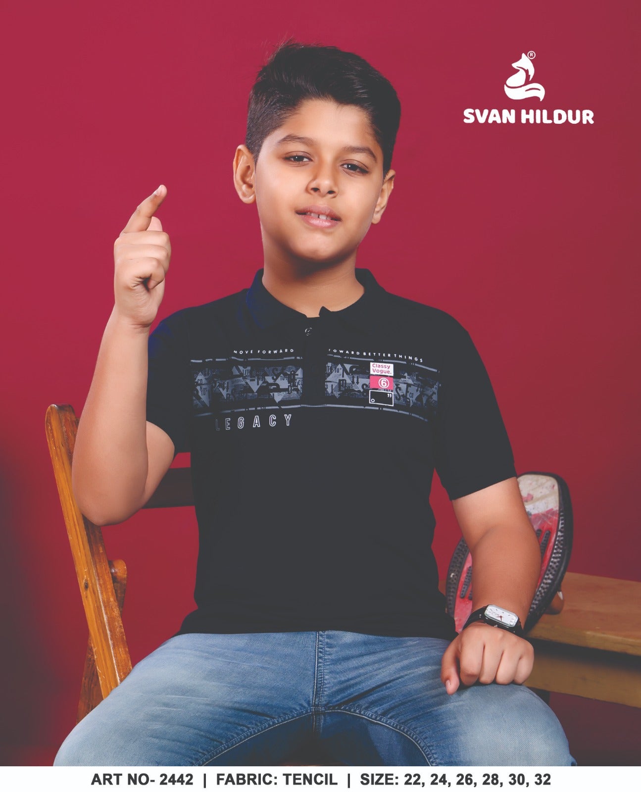 Art No 2442 Svan Hildur Tencil Lycra Boys Tshirt Manufacturer Ahmedabad