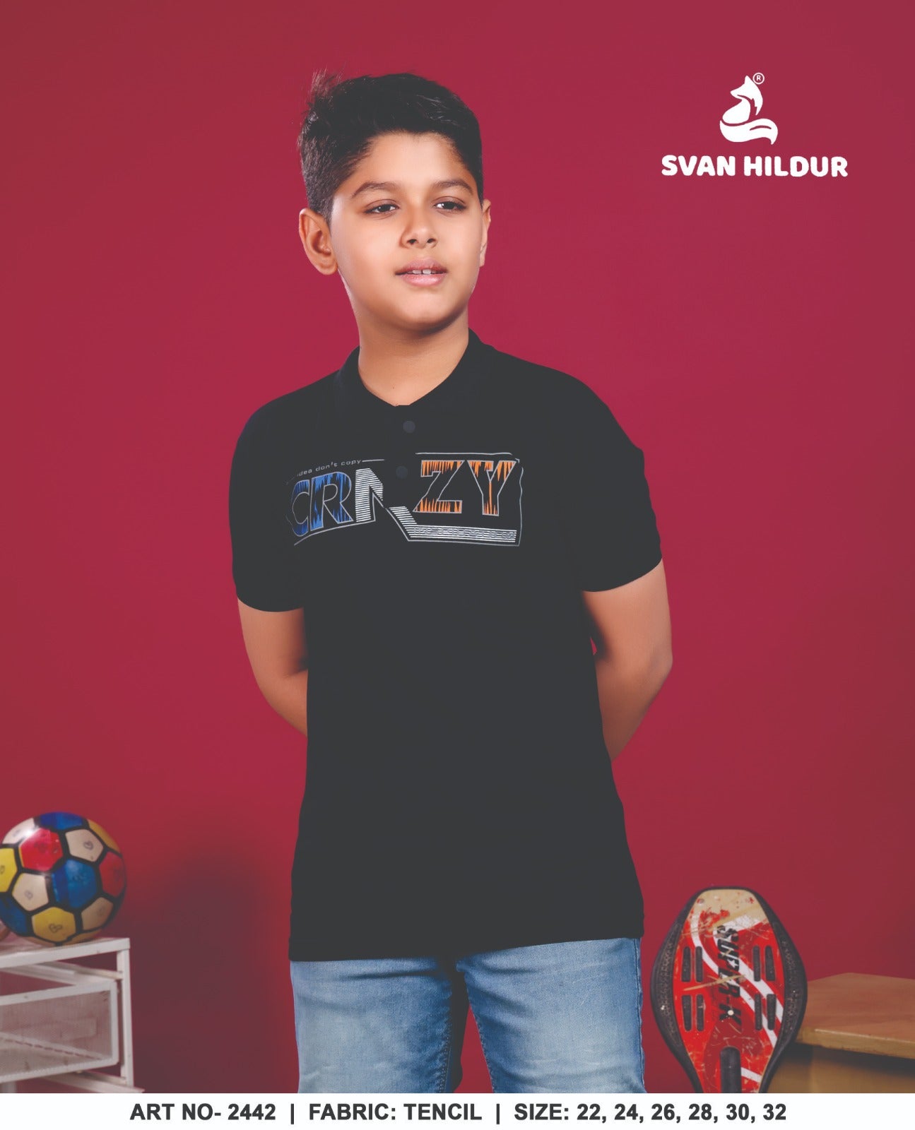 Art No 2442 Svan Hildur Tencil Lycra Boys Tshirt Manufacturer Ahmedabad