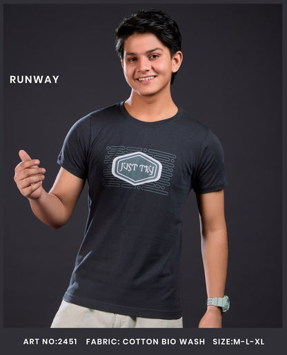 Art No 2451 Runway Cotton Biowashed Boys Tshirt Exporter Gujarat