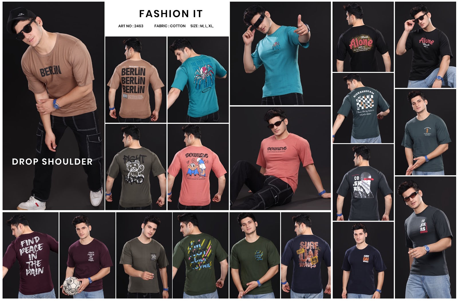 Art No 2463 Fashion It Cotton Mens Tshirts Wholesaler Ahmedabad