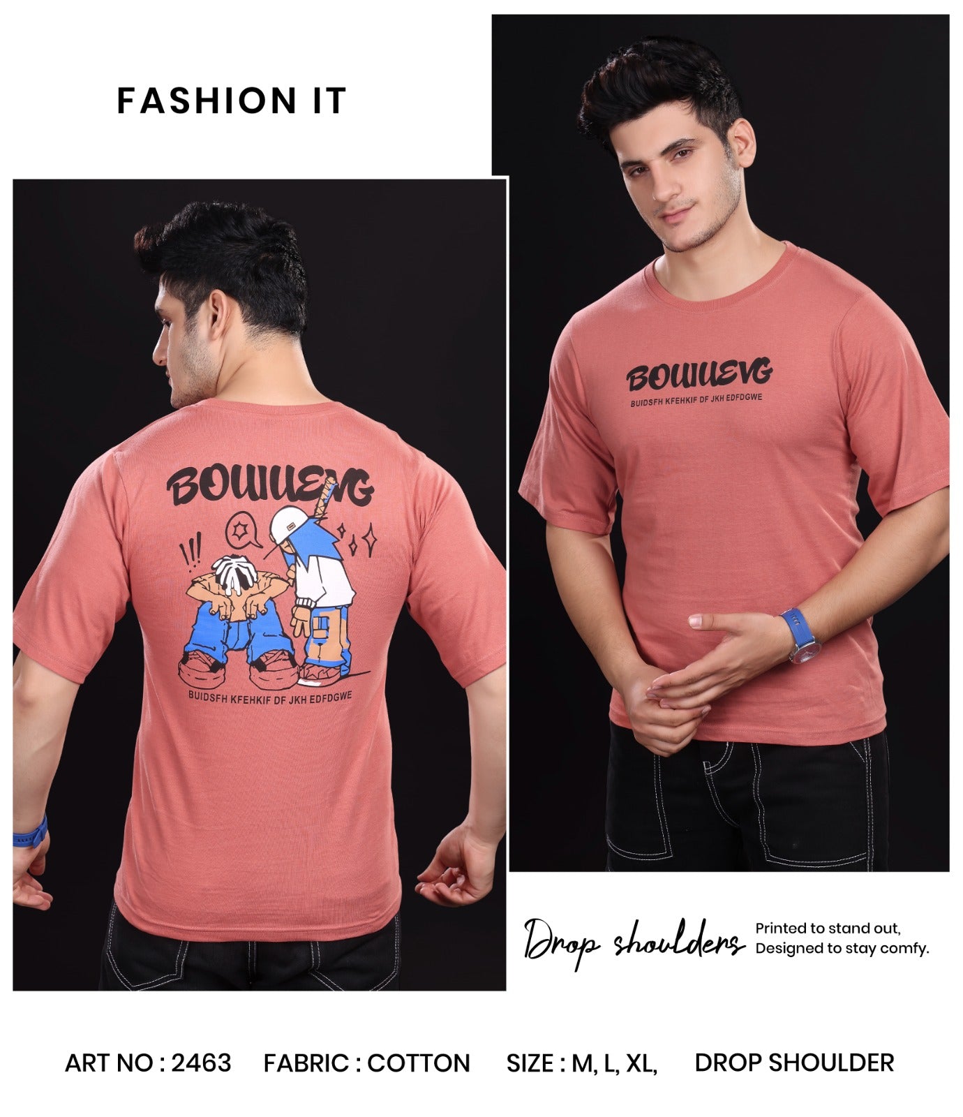 Art No 2463 Fashion It Cotton Mens Tshirts Wholesaler Ahmedabad