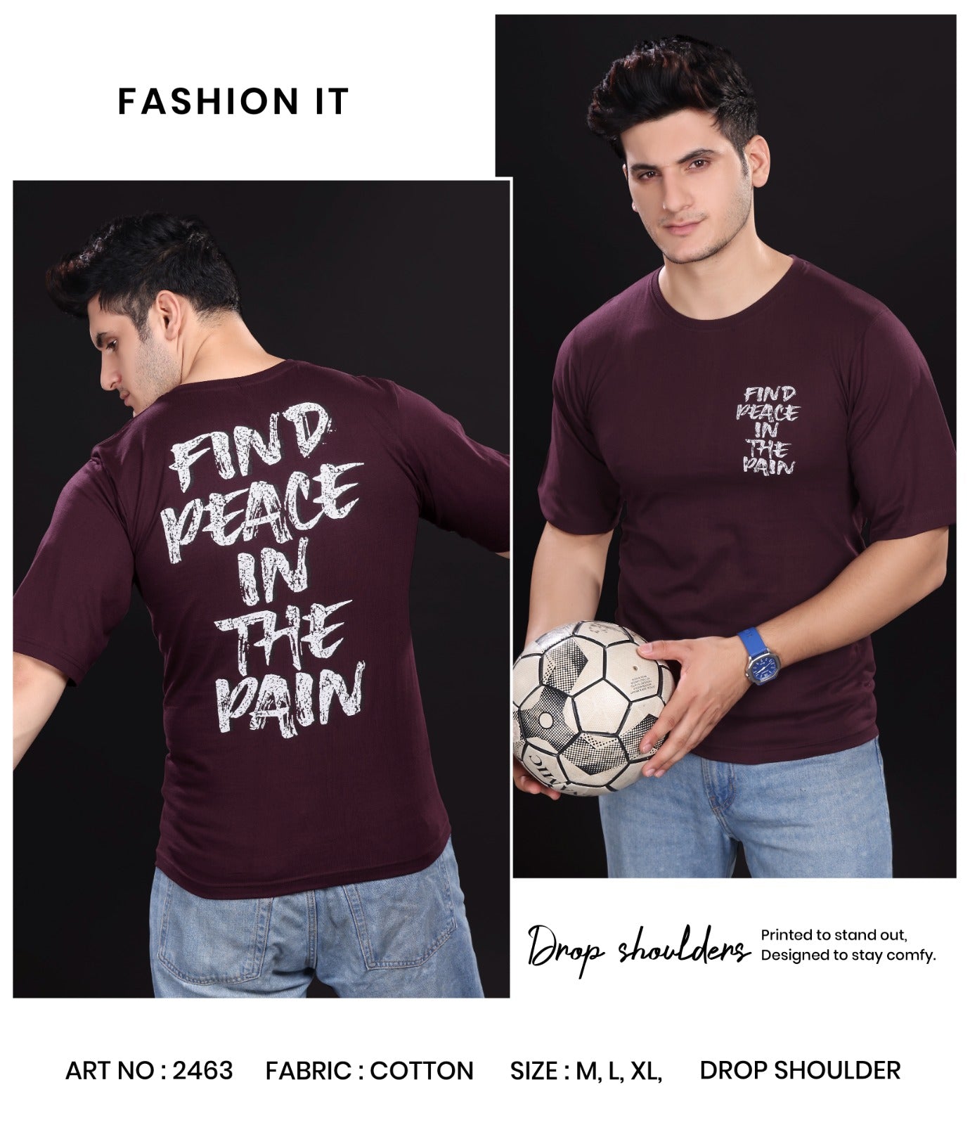 Art No 2463 Fashion It Cotton Mens Tshirts Wholesaler Ahmedabad