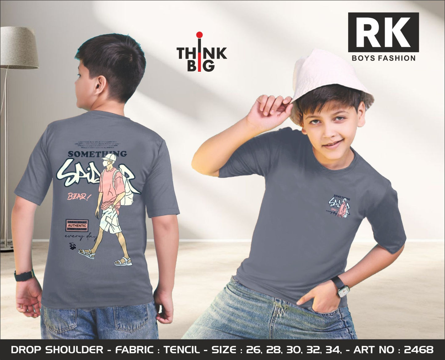Art No 2468 Rk Tencil Lycra Boys Tshirt Wholesaler Ahmedabad