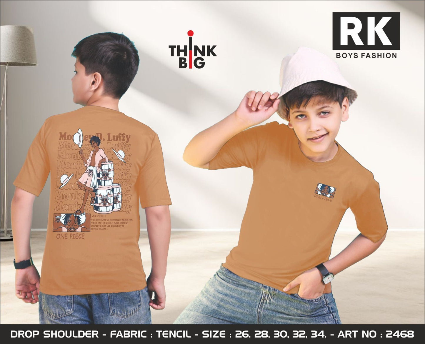 Art No 2468 Rk Tencil Lycra Boys Tshirt Wholesaler Ahmedabad