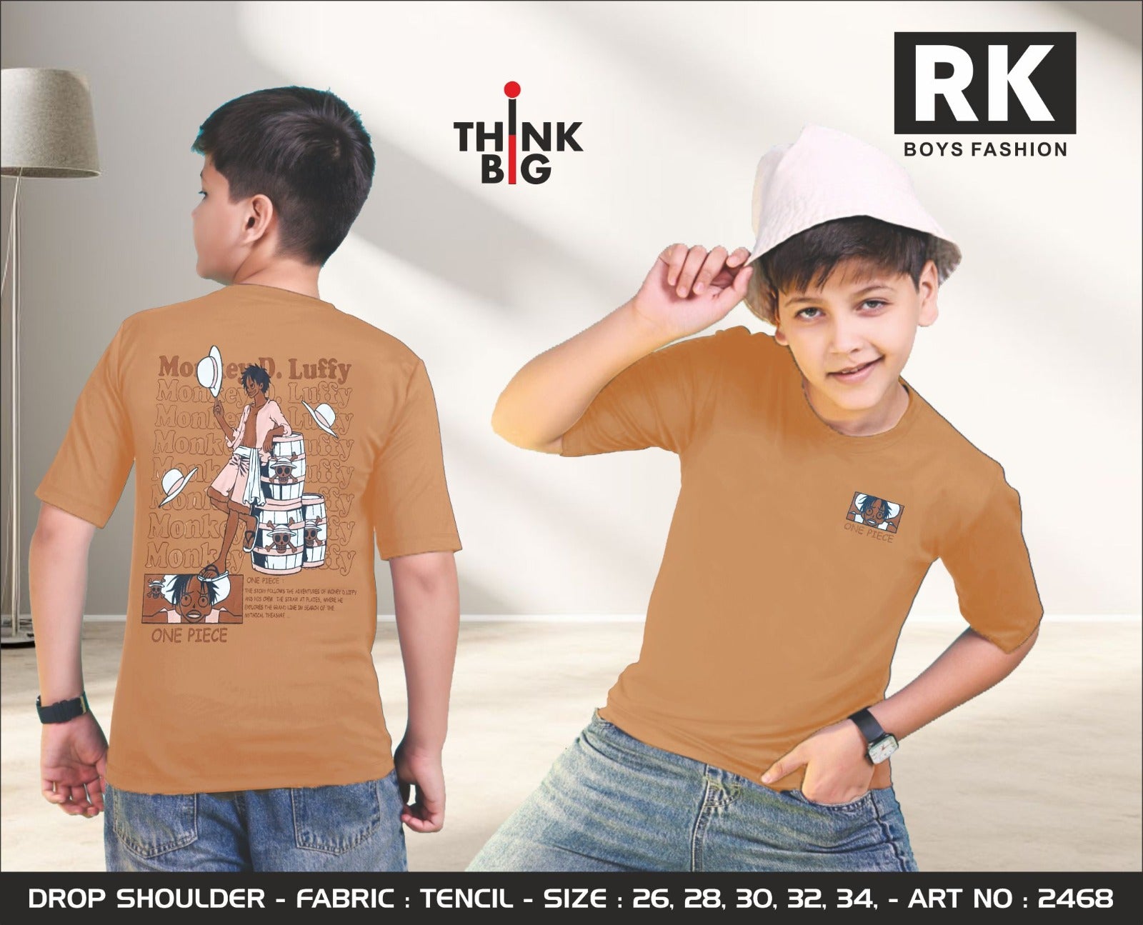 Art No 2468 Rk Tencil Lycra Boys Tshirt Wholesaler Ahmedabad