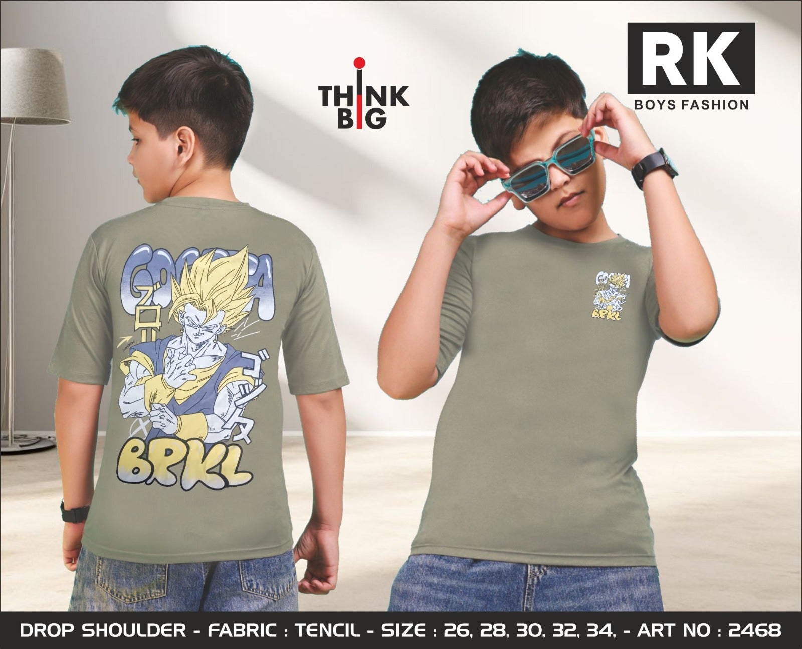 Art No 2468 Rk Tencil Lycra Boys Tshirt Wholesaler Ahmedabad