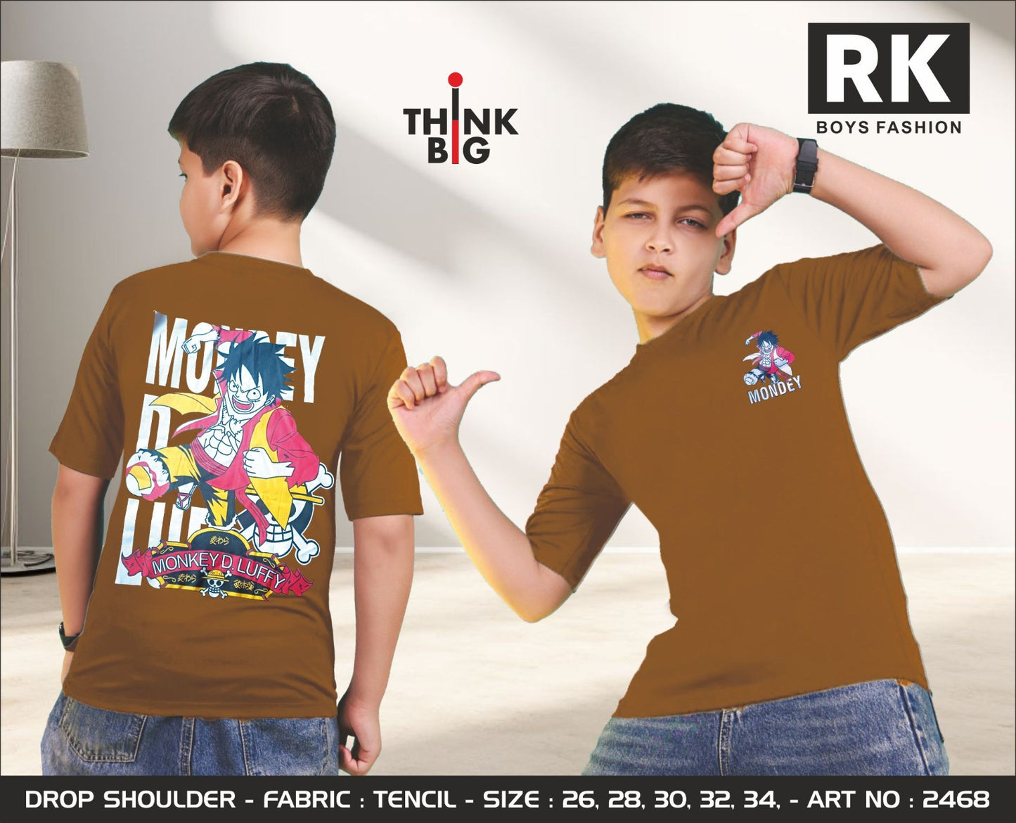 Art No 2468 Rk Tencil Lycra Boys Tshirt Wholesaler Ahmedabad