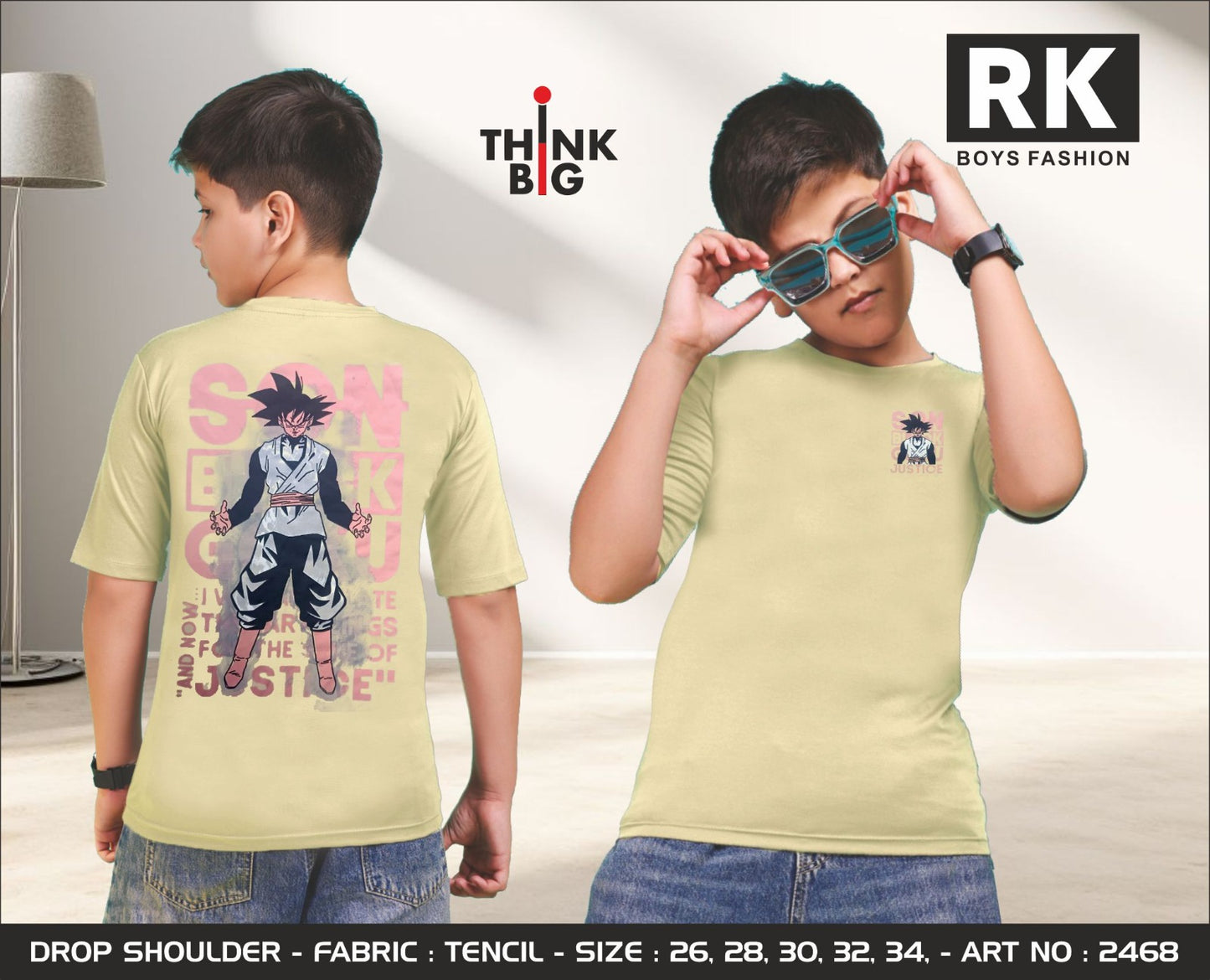 Art No 2468 Rk Tencil Lycra Boys Tshirt Wholesaler Ahmedabad