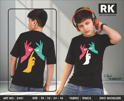 Art No 2481 Rk Tencil Boys Tshirt Exporter India