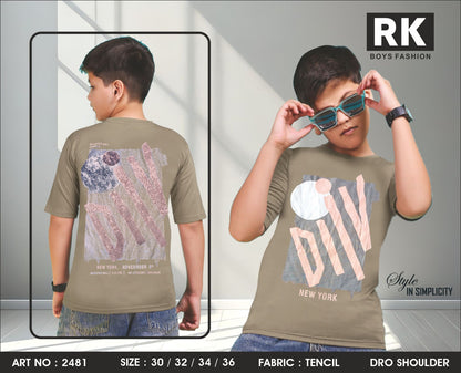 Art No 2481 Rk Tencil Boys Tshirt Exporter India